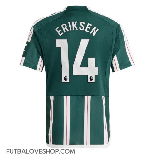 Dres Manchester United Christian Eriksen #14 Preč 2023-24 Krátky Rukáv